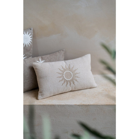 Kissen SUN bestickt beige 30 x 50 cm