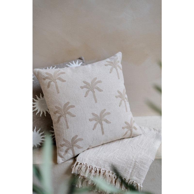 Kissen PALMS beige 50 x 50 cm
