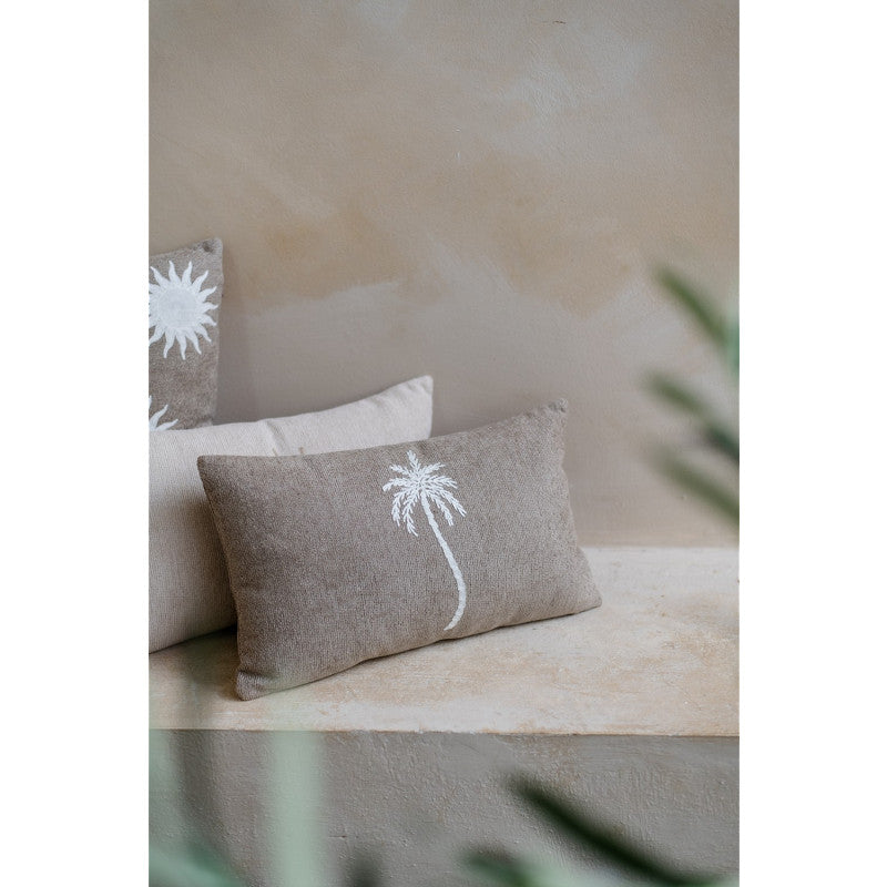 Kissen PALM 30 x 50 cm taupe