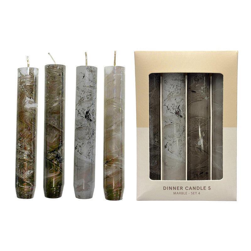 Home Society Kerzen Set MARBLE, 4 Stk.