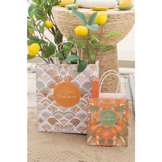 Geschenktüte ART DECO grün weiß orange