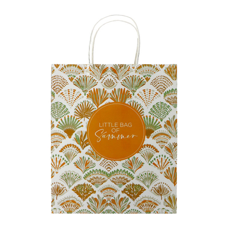 Geschenktüte ART DECO grün weiß orange