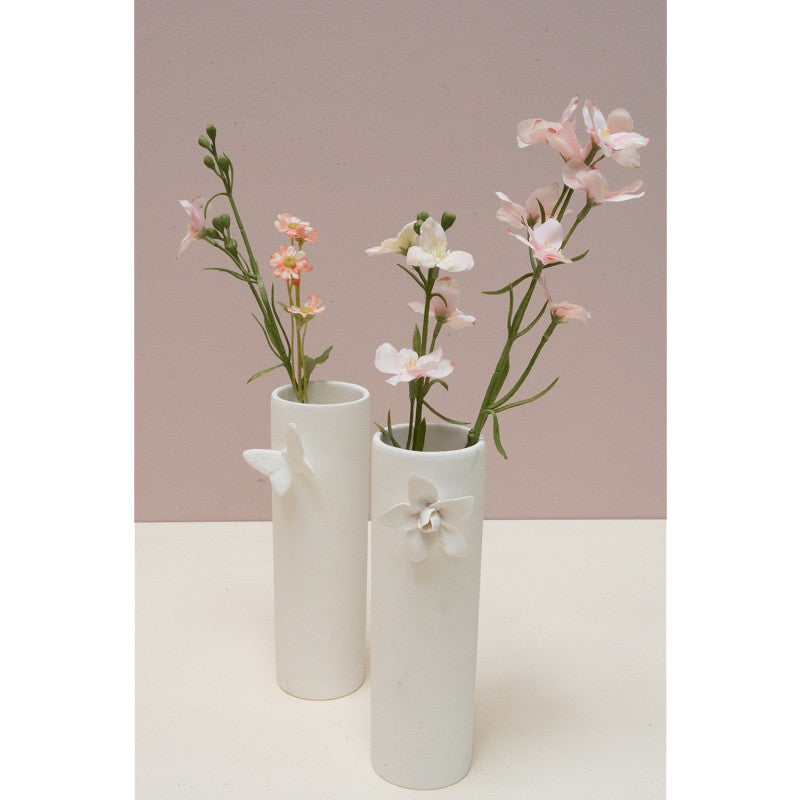 Home Society Vase SPRING mit Blüte weiß