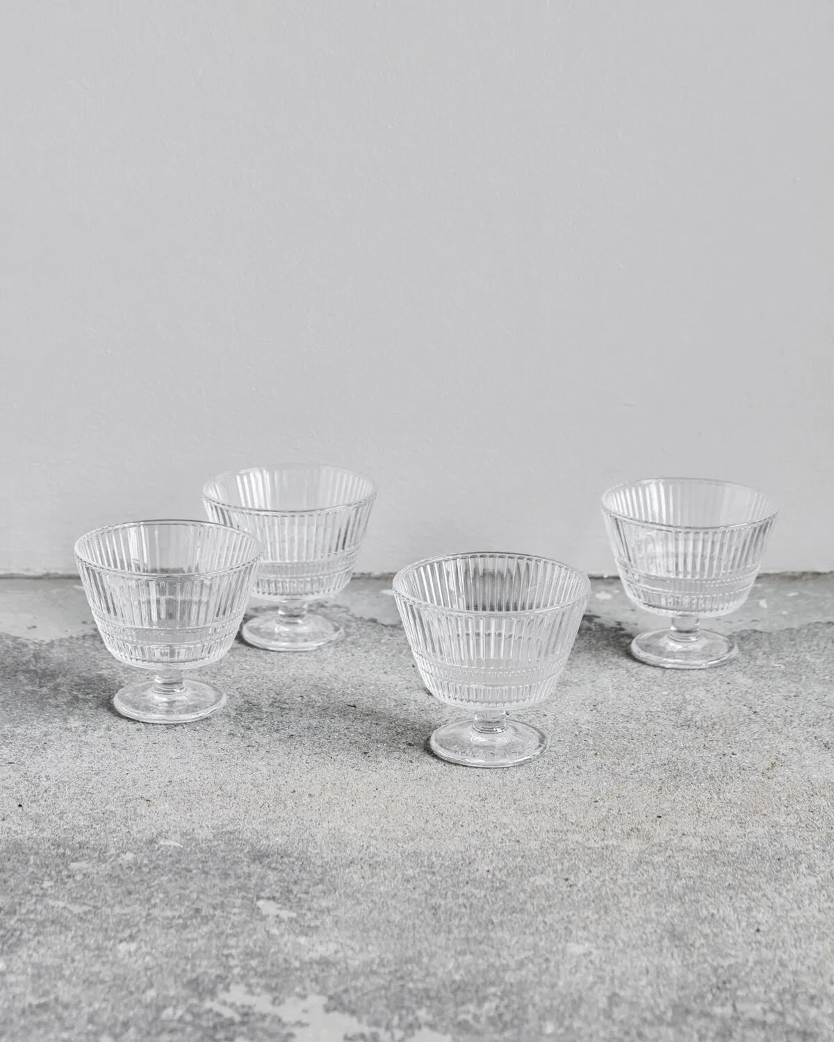 House Doctor Dessertschale Set Rillen 4 Stk.