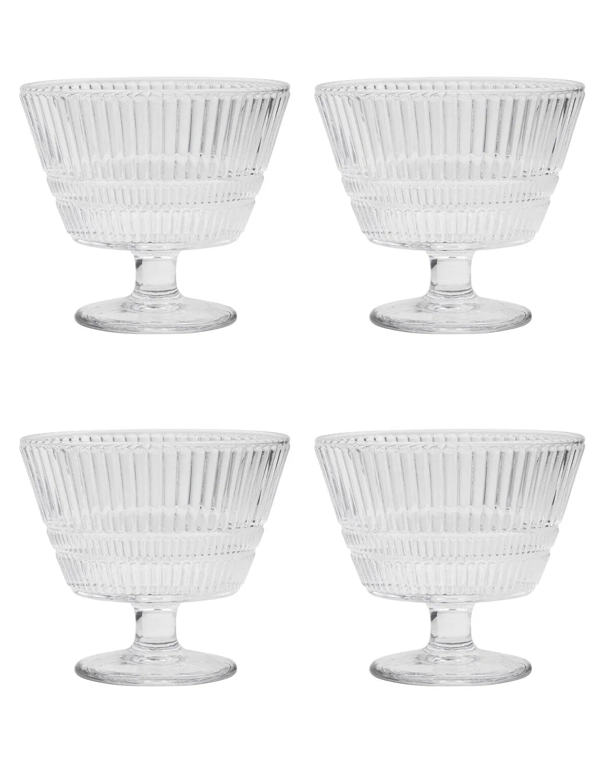 House Doctor Dessertschale Set Rillen 4 Stk.