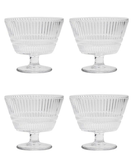 House Doctor Dessertschale Set Rillen 4 Stk.