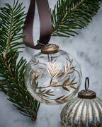 House Doctor Weihnachtskugel LEAF gold