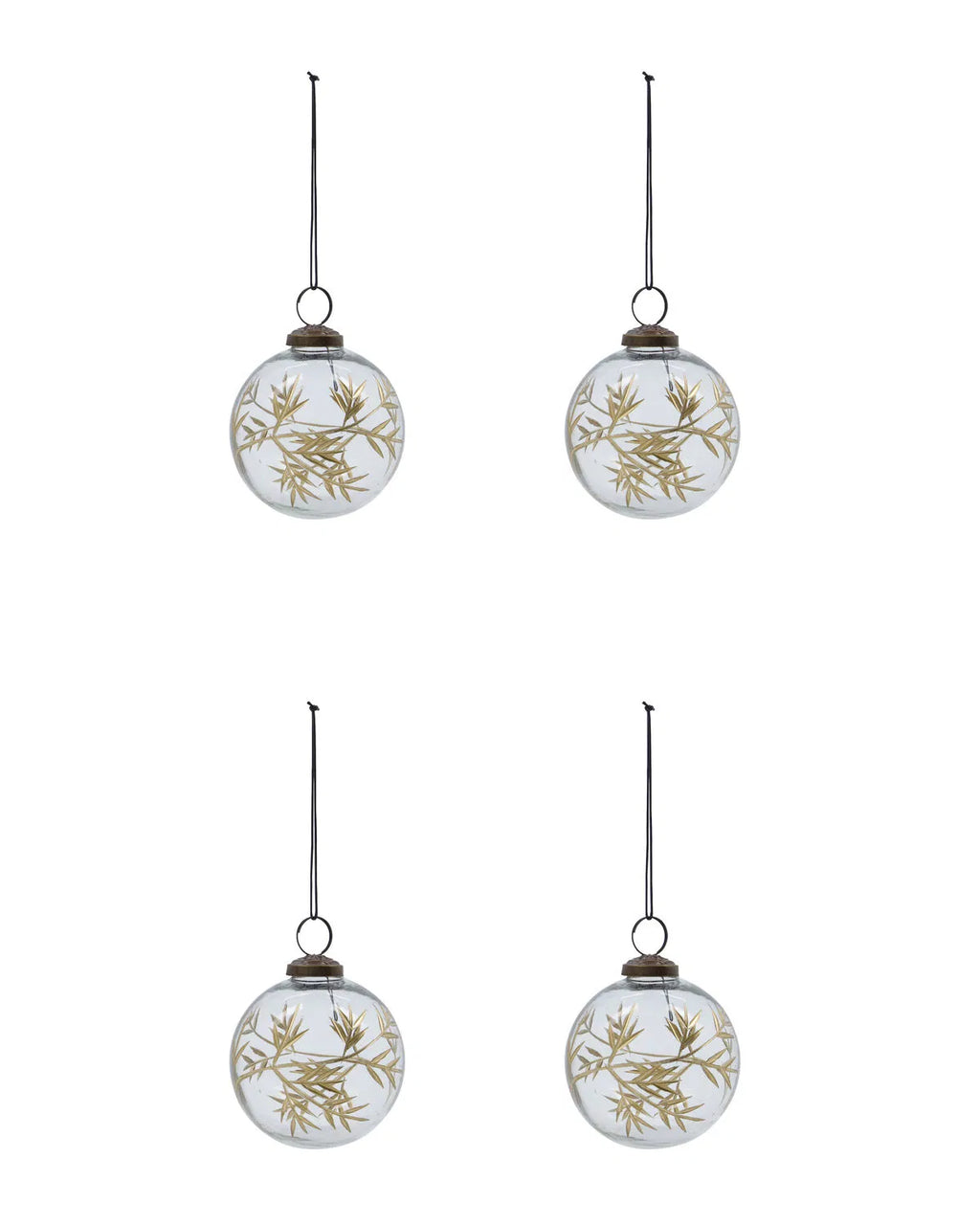 House Doctor Weihnachtskugel LEAF gold