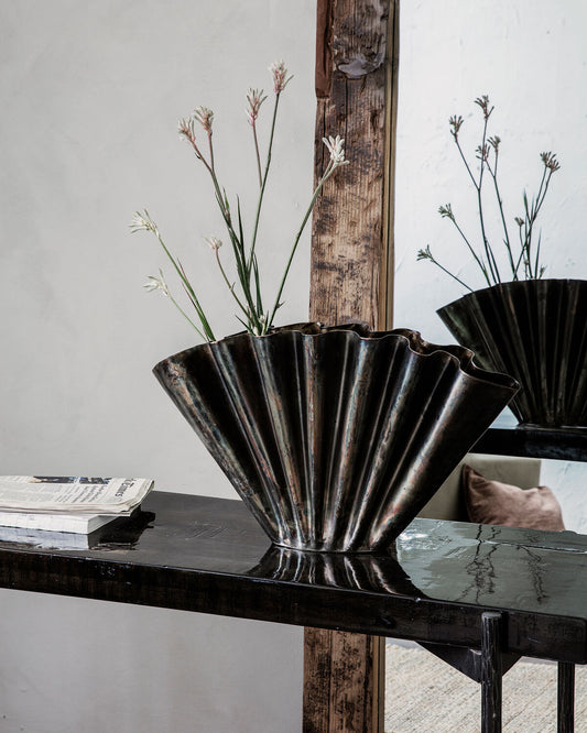 House Doctor Vase FLOOD antikes braun Bronze