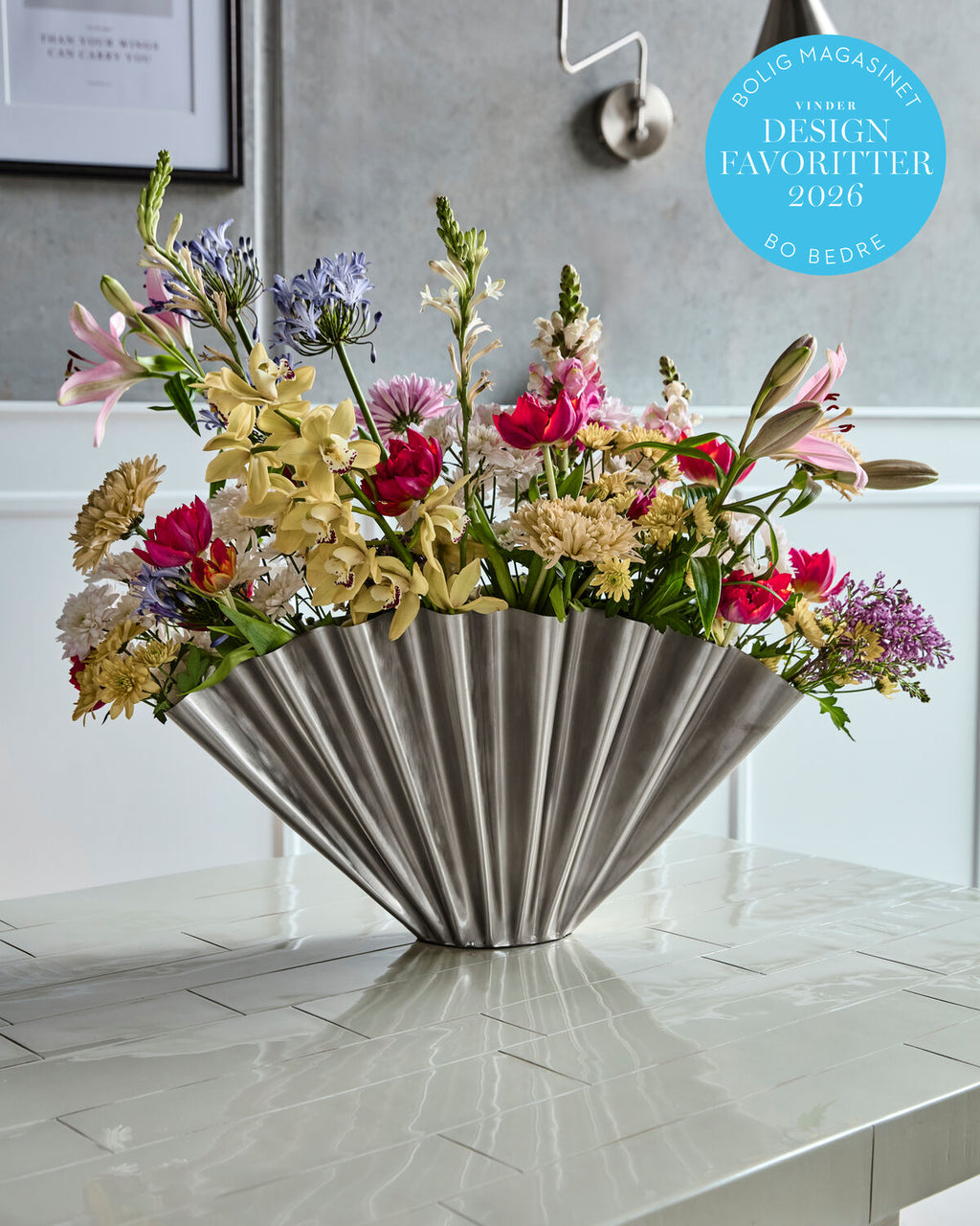 House Doctor Vase FLOOD antikes silber