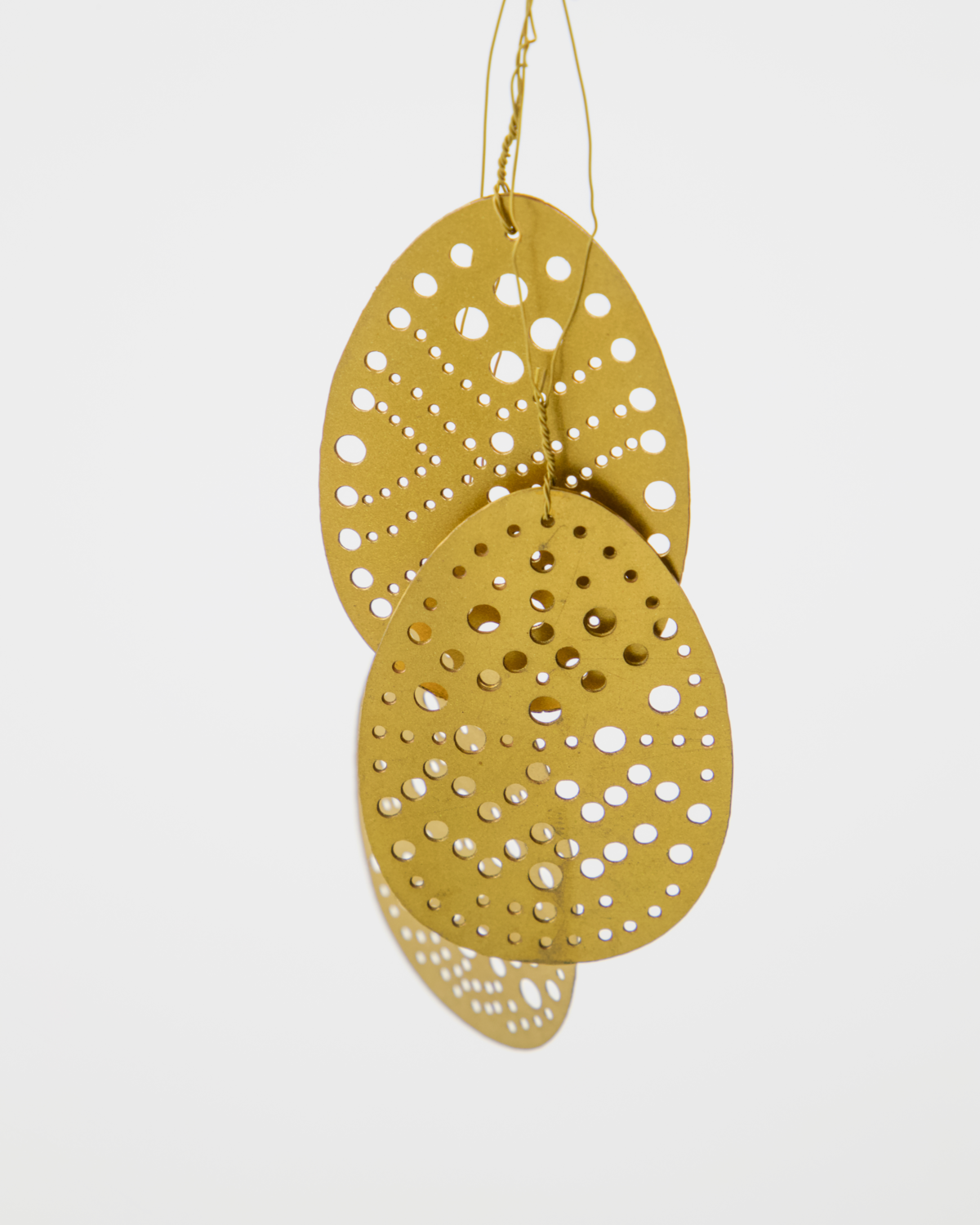 House Doctor Anhänger Osterei CUT EGG 3er Set gold