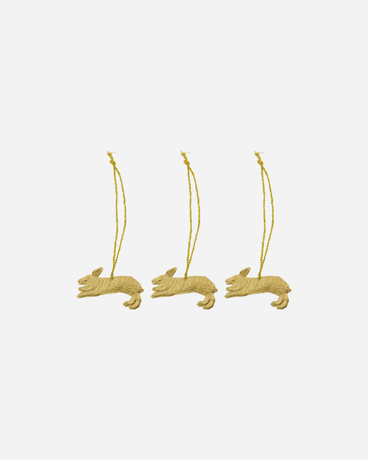 House Doctor Anhänger RABBIT gold 3er Set