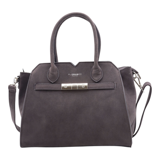 Handtasche AMELIE Wildlederimitat grau stonegrey