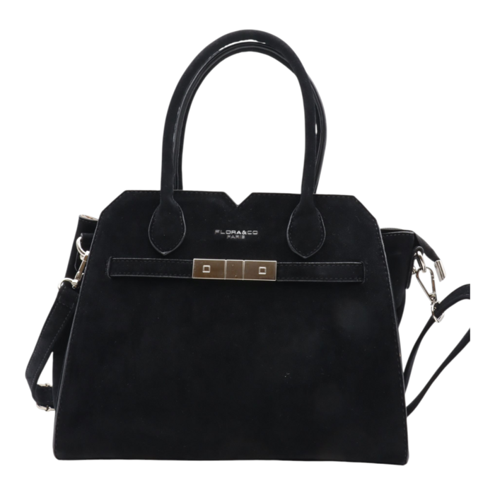 Handtasche AMELIE Wildlederimitat schwarz black