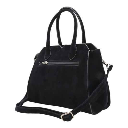 Handtasche AMELIE Wildlederimitat schwarz black