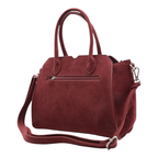Handtasche AMELIE Wildlederimitat bordeaux burgundy weinrot