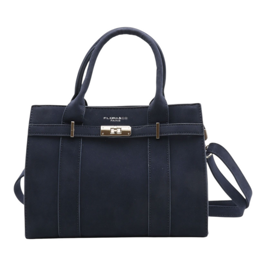 Handtasche JANE Wildlederimitat navy blau