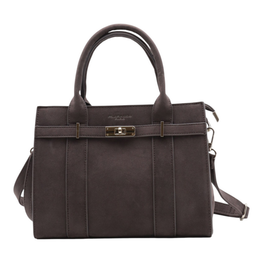Handtasche JANE Wildlederimitat grau