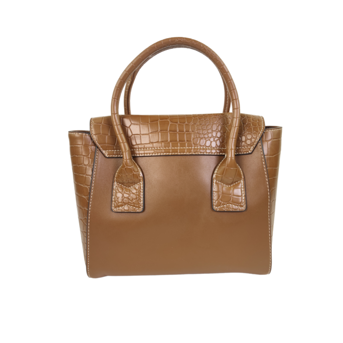 Handtasche KROKO nougat braun
