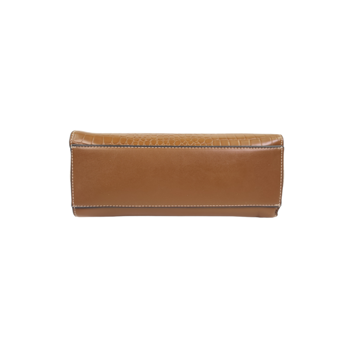 Handtasche KROKO nougat braun