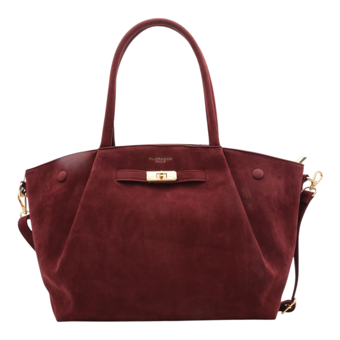 Handtasche VICTORIA Wildlederimitat burgundy