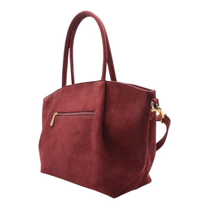 Handtasche VICTORIA Wildlederimitat burgundy