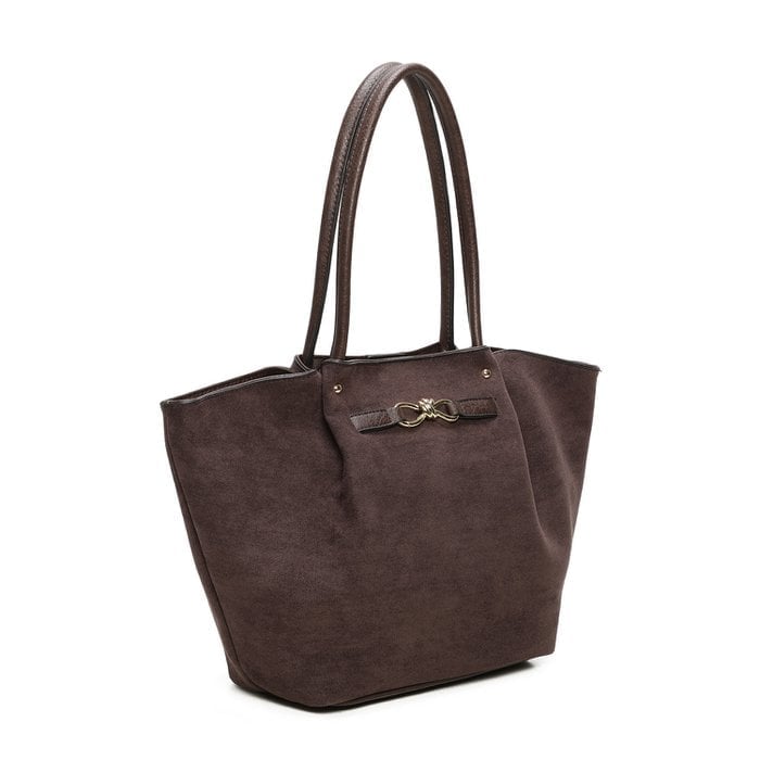 Handtasche VIVIAN Wildlederimitat chocolate braun