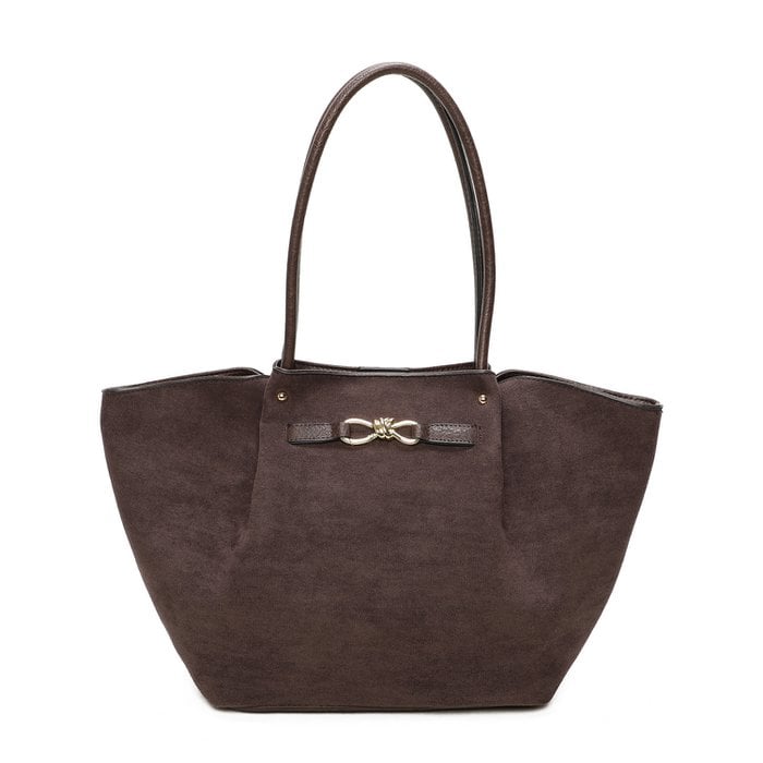 Handtasche VIVIAN Wildlederimitat chocolate braun