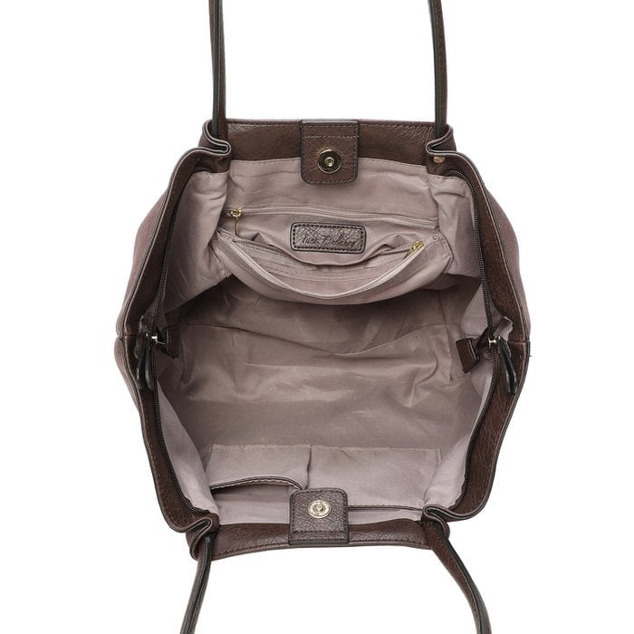 Handtasche VIVIAN Wildlederimitat chocolate braun