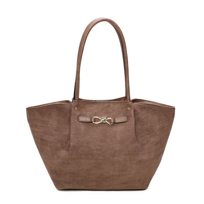 Handtasche VIVIAN Wildlederimitat cappucino braun