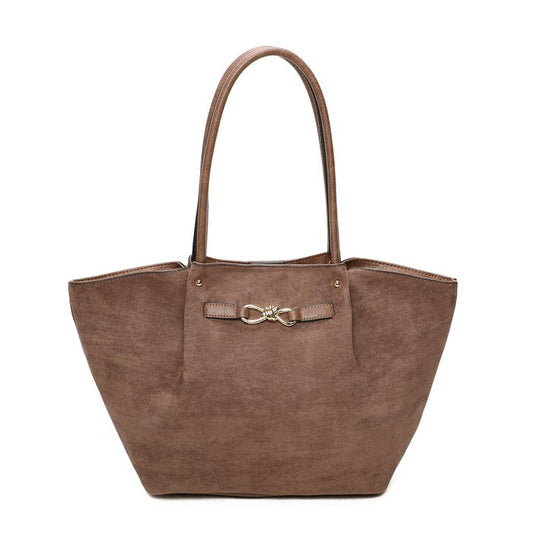 Handtasche VIVIAN Wildlederimitat cappucino braun