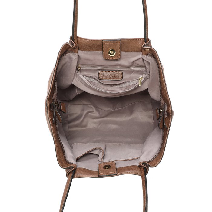 Handtasche VIVIAN Wildlederimitat cappucino braun