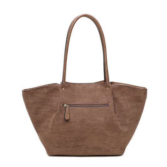 Handtasche VIVIAN Wildlederimitat cappucino braun