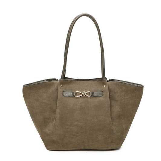 Handtasche VIVIAN Wildlederimitat khaki grün