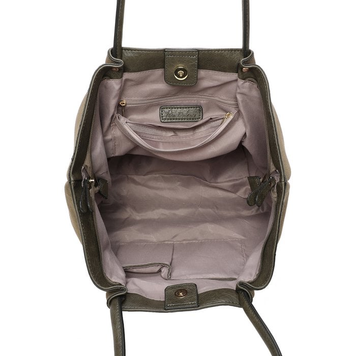 Handtasche VIVIAN Wildlederimitat khaki grün