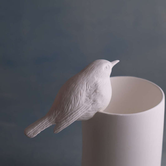Klatt objects Vogel Rotkehlchen Kantenhocker Porzellan