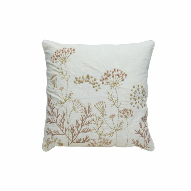Lene Bjerre Kissenhülle VISILIA off white natur 50 x 50 cm Stickerei