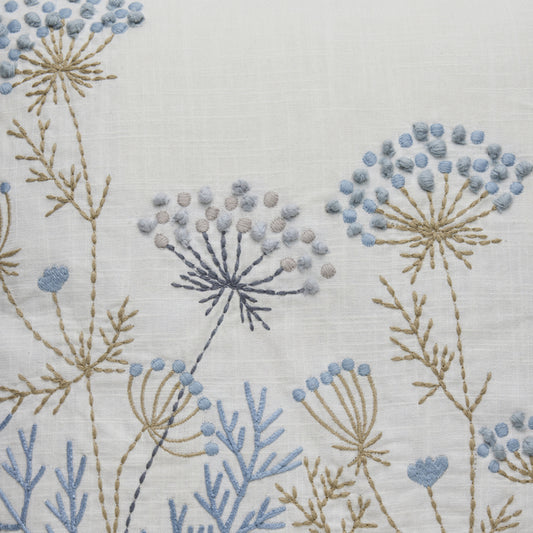 Lene Bjerre Kissenhülle VISILIA off white blau 50 x 50 cm Stickerei