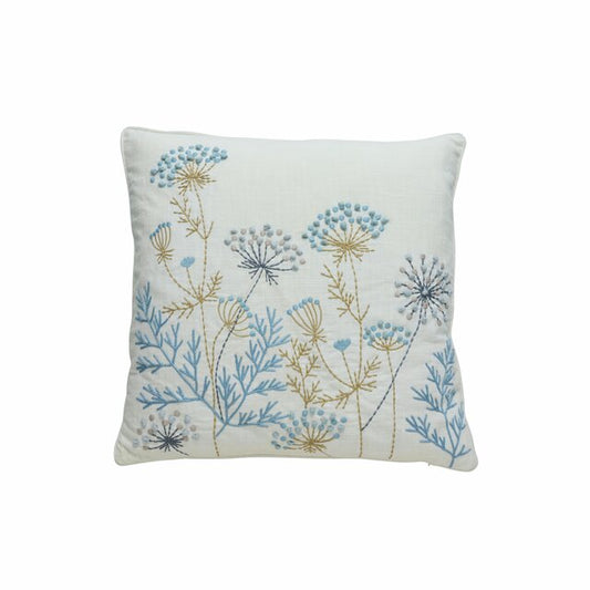 Lene Bjerre Kissenhülle VISILIA off white blau 50 x 50 cm Stickerei