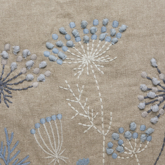 Lene Bjerre Kissenhülle VISILIA beige blau Stickerei