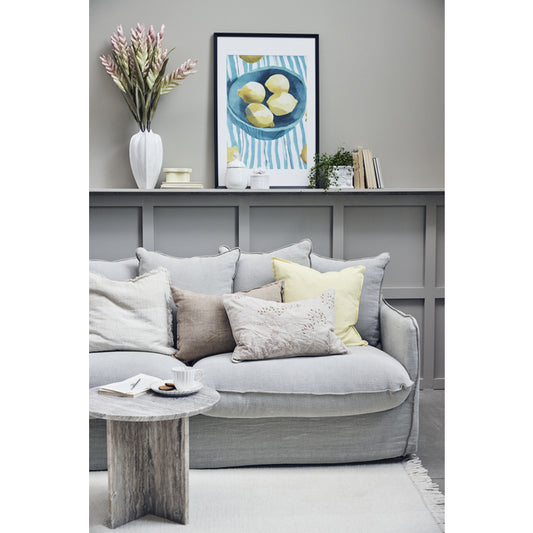 Lene Bjerre Kissenhülle Visilia beige Stickerei