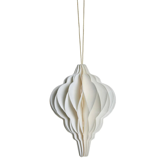 Lene Bjerre Papier Ornament POELLE 1 weiß 12 cm