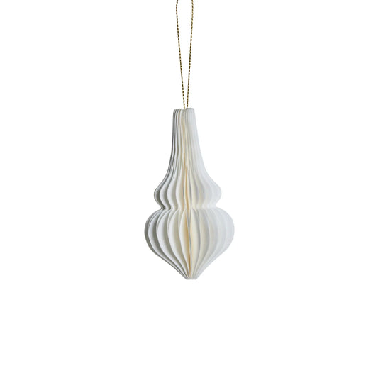 Lene Bjerre Papier Ornament POELLE 2 weiß 10 cm