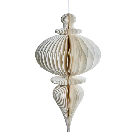 Lene Bjerre XL Papier Ornament POELLE weiß 40 cm