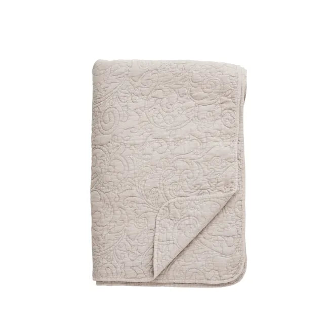 Lene Bjerre XL Tagesdecke ISABELL 260 x 240 cm Farbe leinen greige