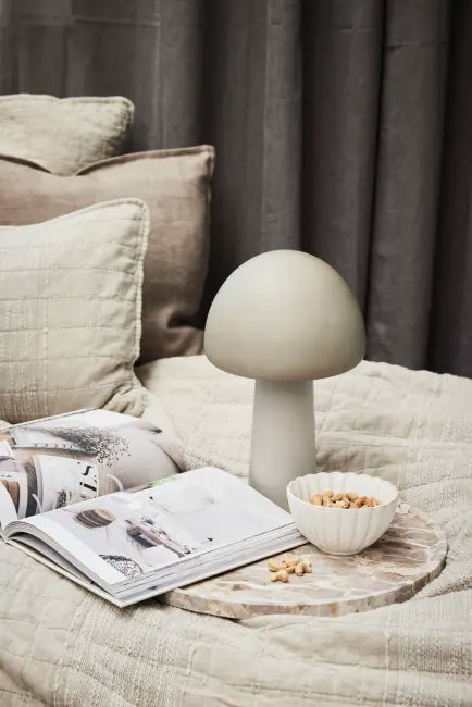 Lene Bjerre aufladbare LED Tischlampe NELLIE leinen