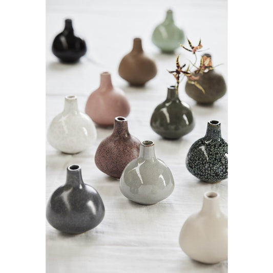 Lene Bjerre Vase HELENE 9 cm leinen beige