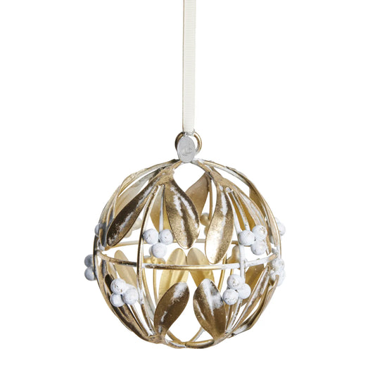 Lene Bjerre Metall Weihnachtskugel MISSIA gold Perlen