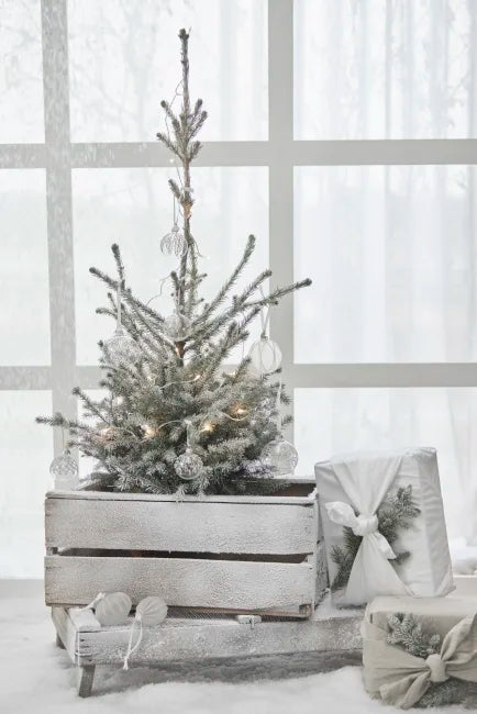Lene Bjerre NAVINA Weihnachtskugel Tropfen weiß gold