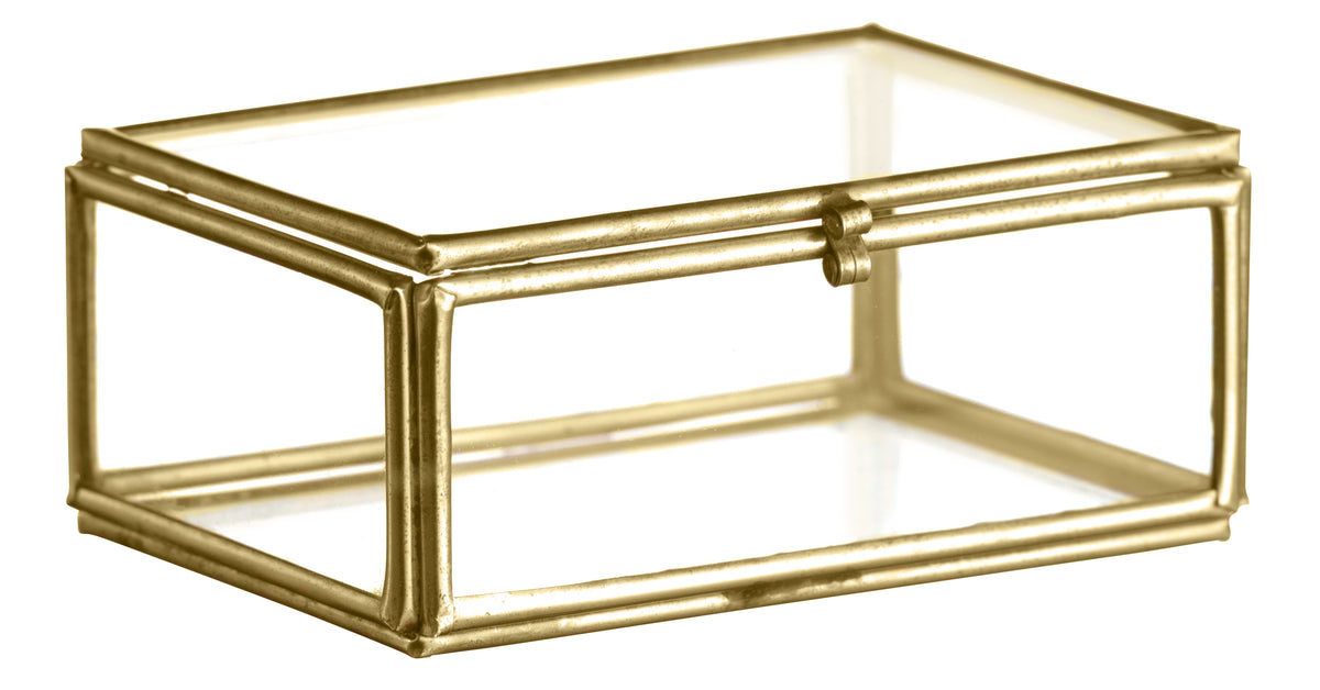Madam Stoltz Glasbox gold, verschiedene Größen – HOF&HEIM Conceptstore